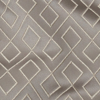 Satin-Faced Jacquard - Graphite Diamond Fret - British Imported Detail