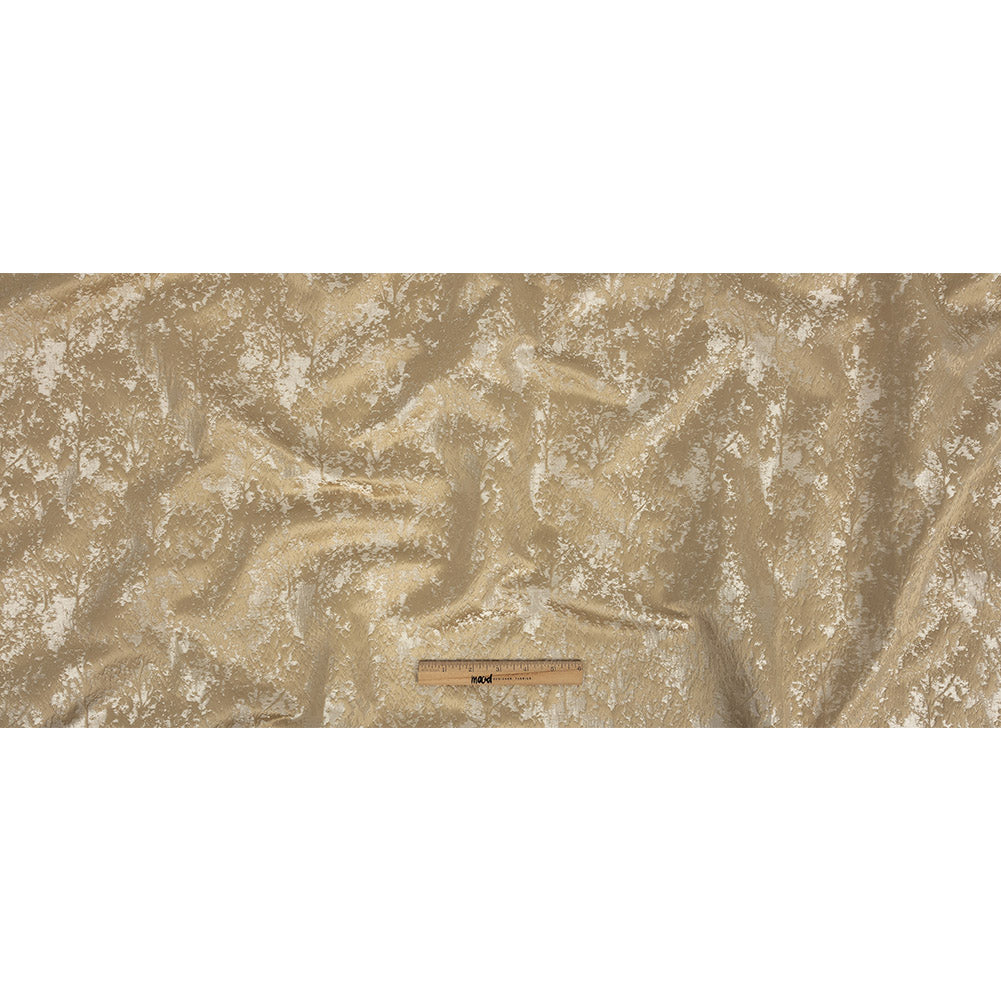 Polyester Jacquard - Gold Abstract Trees - British Imported Full