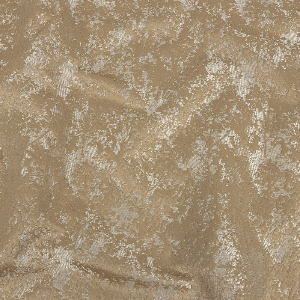 Polyester Jacquard - Gold Abstract Trees - British Imported