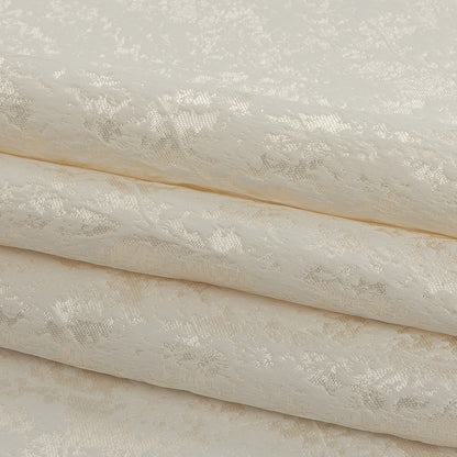 Polyester Jacquard - Ivory Abstract Trees - British Imported Folded