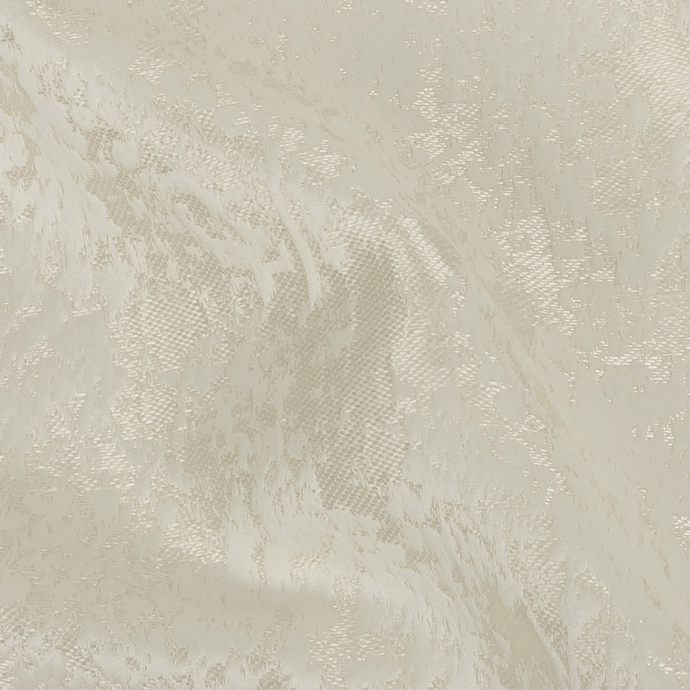 Polyester Jacquard - Ivory Abstract Trees - British Imported Detail