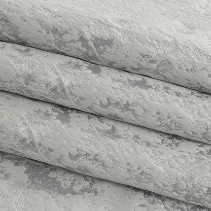 Polyester Jacquard - Platinum Abstract Trees - British Imported Folded