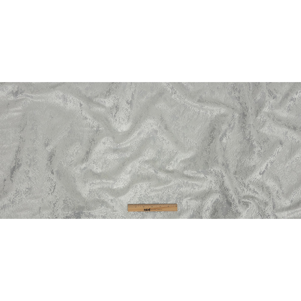 Polyester Jacquard - Platinum Abstract Trees - British Imported Full