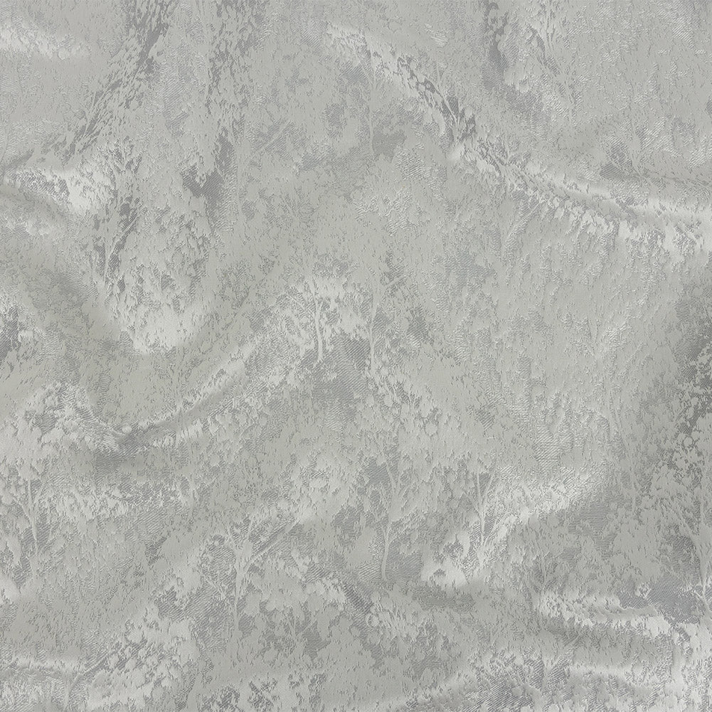 Polyester Jacquard - Platinum Abstract Trees - British Imported