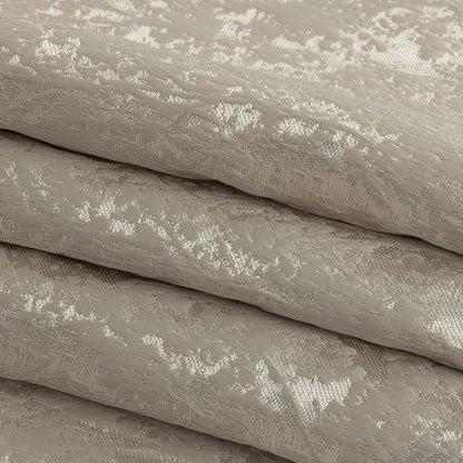 Polyester Jacquard - Taupe Abstract Trees - British Imported Folded