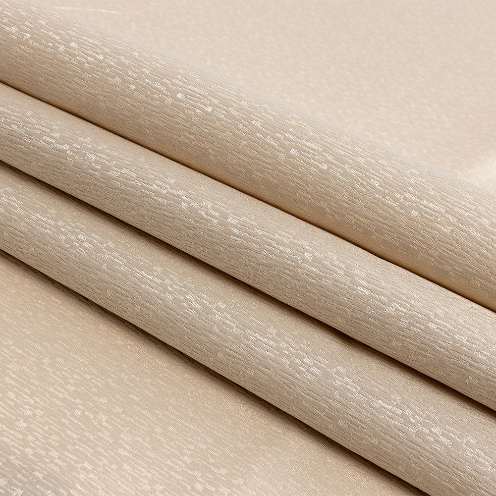 Polyester Jacquard - Champagne Raindrop Streaks - British Imported Folded