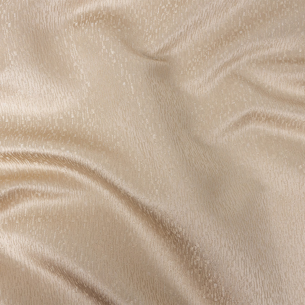 Polyester Jacquard - Champagne Raindrop Streaks - British Imported