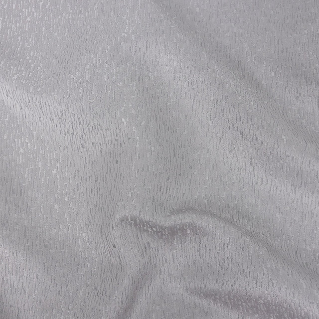 Polyester Jacquard - Platinum Raindrop Streaks - British Imported