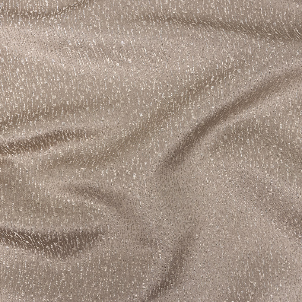 Polyester Jacquard - Taupe Raindrop Streaks - British Imported