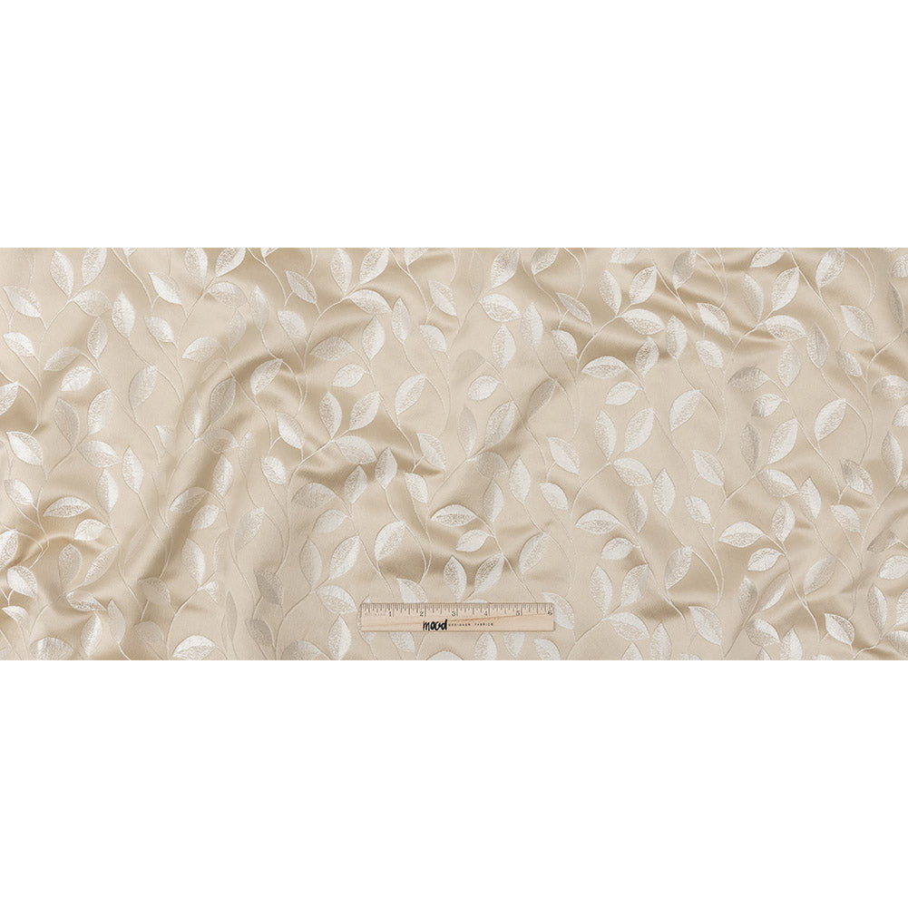 Satin-Faced Jacquard - Gold Foliage - British Imported Full