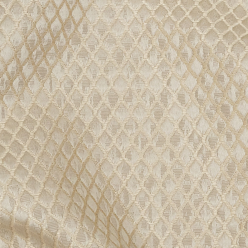 Polyester Jacquard - Champagne Diamonds - British Imported Detail