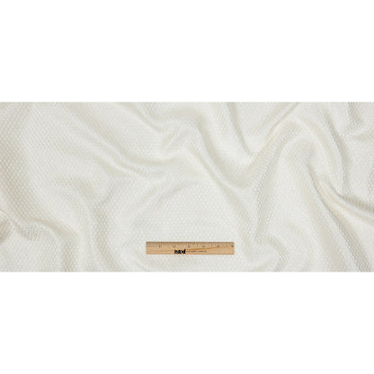 Polyester Jacquard - Ivory Diamonds - British Imported Full