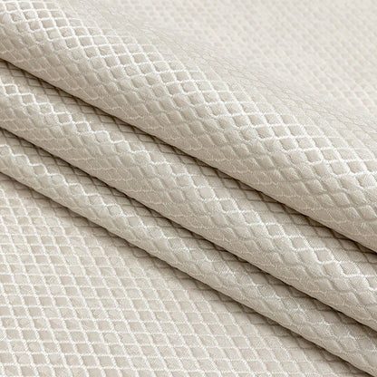 Polyester Jacquard - Taupe Diamonds - British Imported Folded