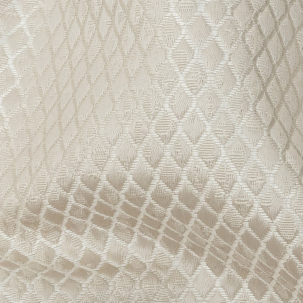 Polyester Jacquard - Taupe Diamonds - British Imported Detail