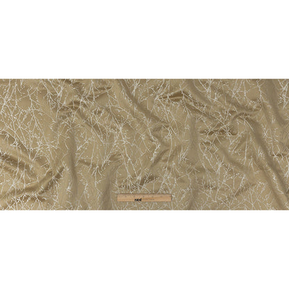 Polyester Jacquard - Gold Wintry Branches - British Imported Full