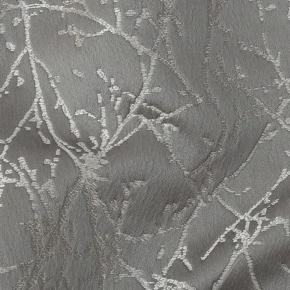 Polyester Jacquard - Graphite Wintry Branches - British Imported Detail