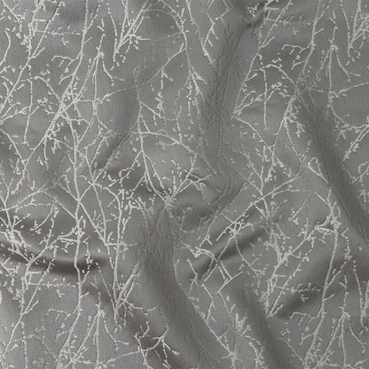 Polyester Jacquard - Graphite Wintry Branches - British Imported