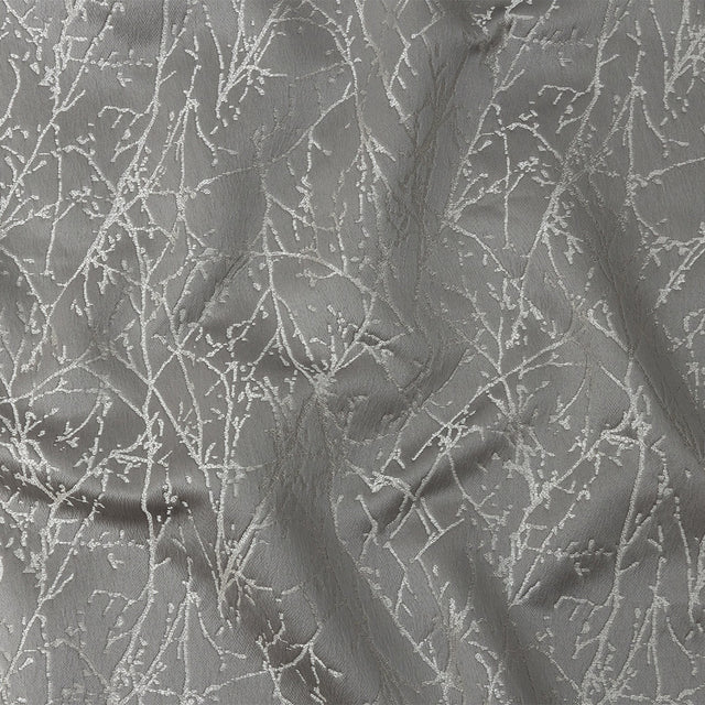Polyester Jacquard - Graphite Wintry Branches - British Imported