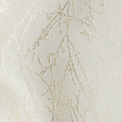 Polyester Jacquard - Ivory Wintry Branches - British Imported Detail