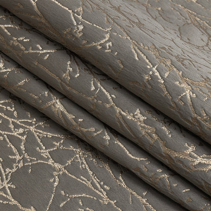 Polyester Jacquard - Mole Wintry Branches - British Imported Folded