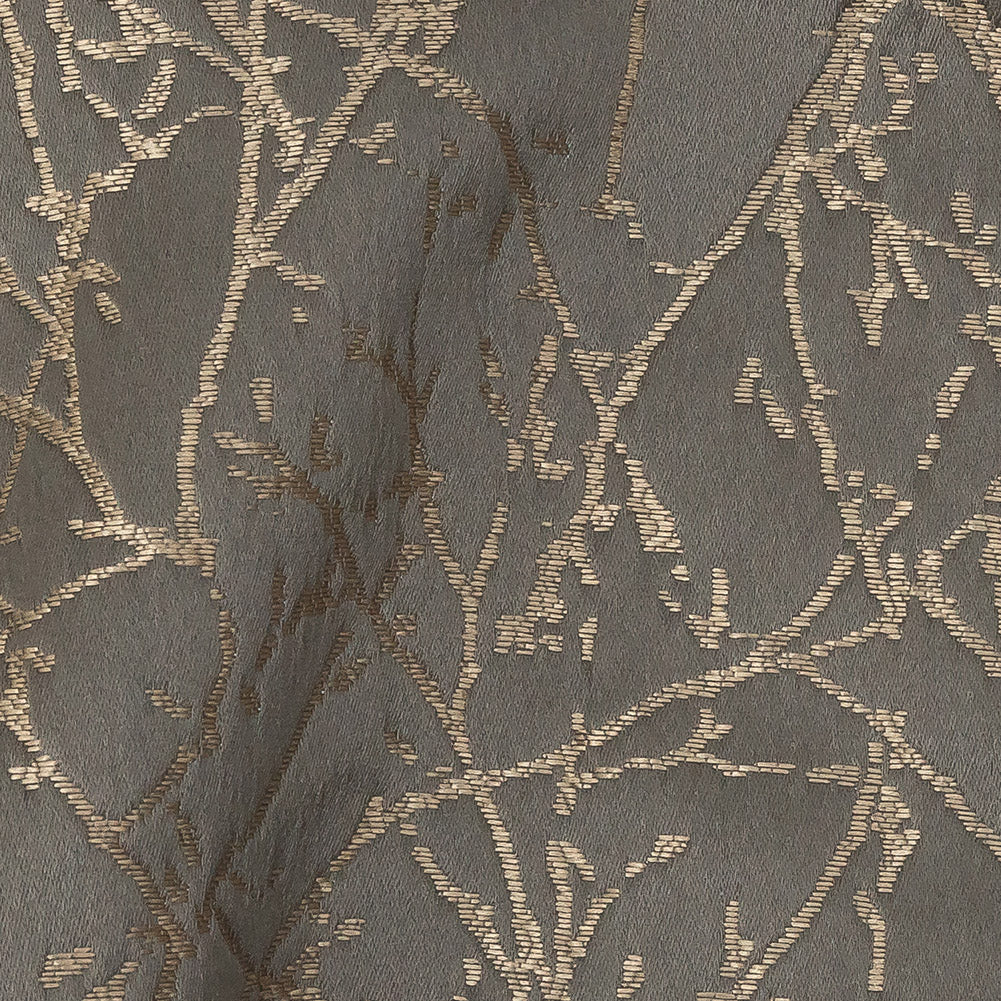 Polyester Jacquard - Mole Wintry Branches - British Imported Detail