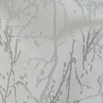 Polyester Jacquard - Platinum Wintry Branches - British Imported Detail
