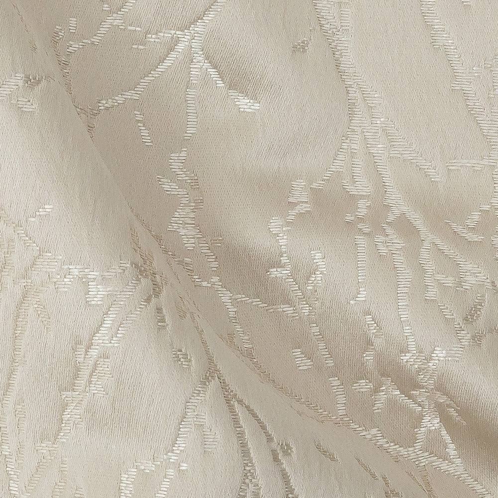 Polyester Jacquard - Taupe Wintry Branches - British Imported Detail