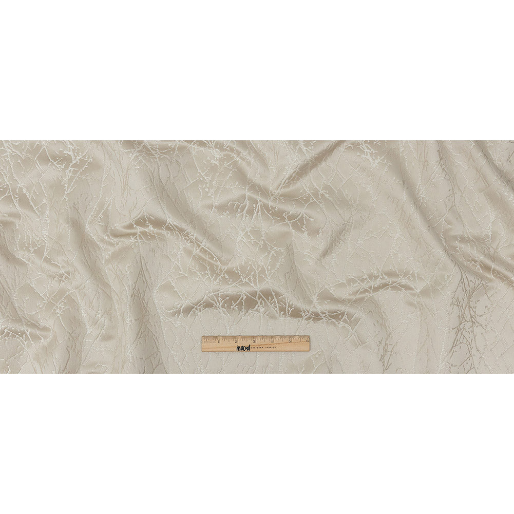 Polyester Jacquard - Taupe Wintry Branches - British Imported Full