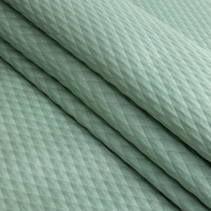 Drapery Jacquard - Sage Diamond Quilted - British Imported Folded