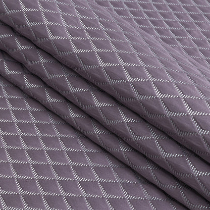Satin-Faced Jacquard - Amethyst Shadow Diamonds - British Imported Folded