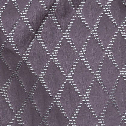 Satin-Faced Jacquard - Amethyst Shadow Diamonds - British Imported Detail