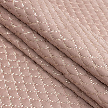 Satin-Faced Jacquard - Blush Shadow Diamonds - British Imported Folded