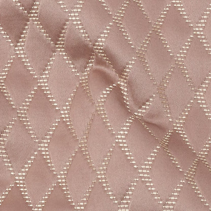 Satin-Faced Jacquard - Blush Shadow Diamonds - British Imported Detail