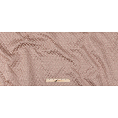 Satin-Faced Jacquard - Blush Shadow Diamonds - British Imported Full