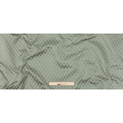 Satin-Faced Jacquard - Sage Shadow Diamonds - British Imported Full