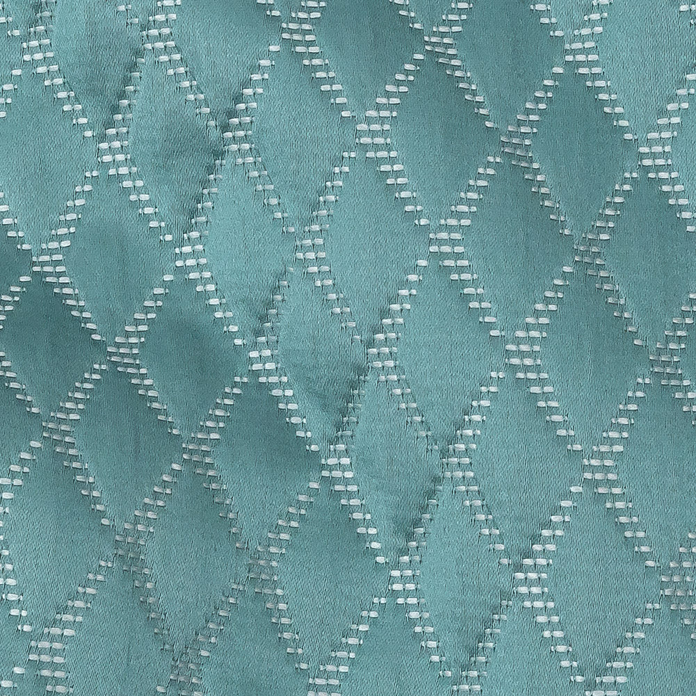 Satin-Faced Jacquard - Spa Shadow Diamonds - British Imported Detail