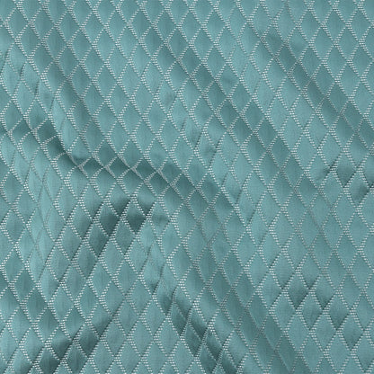 Satin-Faced Jacquard - Spa Shadow Diamonds - British Imported
