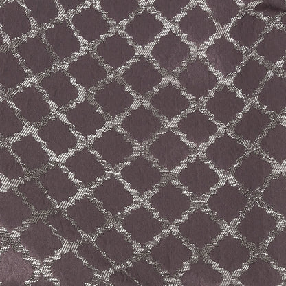 Drapery Jacquard - Amethyst Moroccan Quatrefoil - British Imported Detail