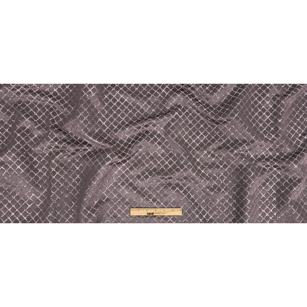 Drapery Jacquard - Amethyst Moroccan Quatrefoil - British Imported Full