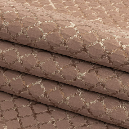 Drapery Jacquard - Blush Moroccan Quatrefoil - British Imported Folded