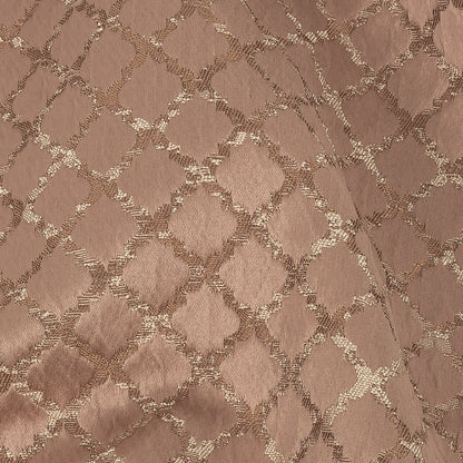 Drapery Jacquard - Blush Moroccan Quatrefoil - British Imported Detail