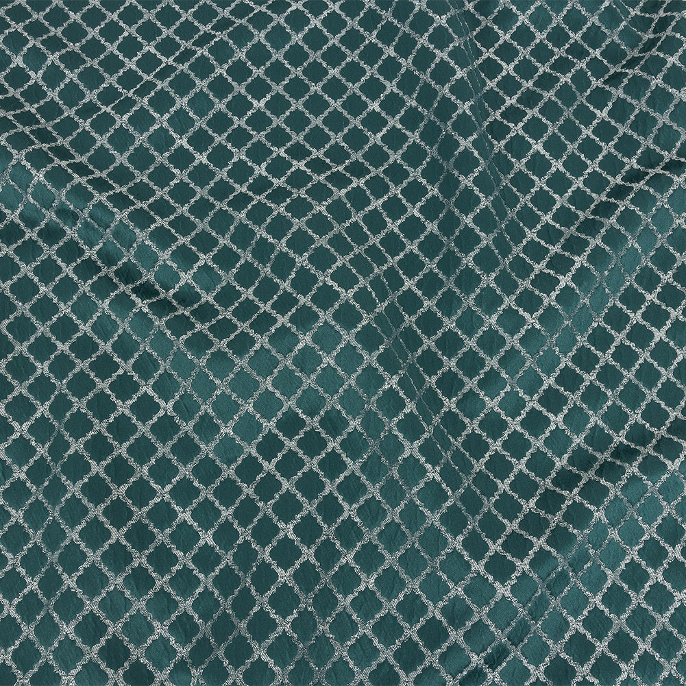 Drapery Jacquard - Emerald Moroccan Quatrefoil - British Imported