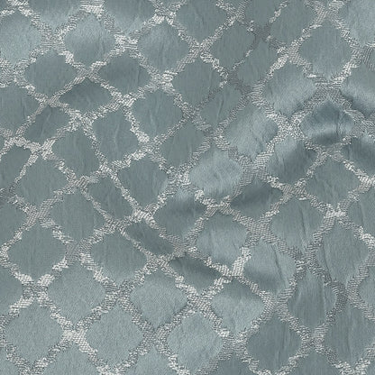 Drapery Jacquard - Ice Moroccan Quatrefoil - British Imported Detail