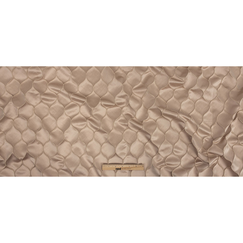 Satin-Faced Drapery Jacquard - Shell Ogees - British Imported Full