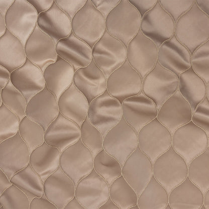 Satin-Faced Drapery Jacquard - Shell Ogees - British Imported