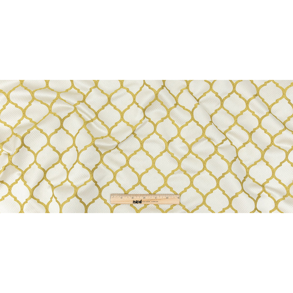 Satin-Faced Jacquard - Zest Moroccan Quatrefoil - British Imported Full