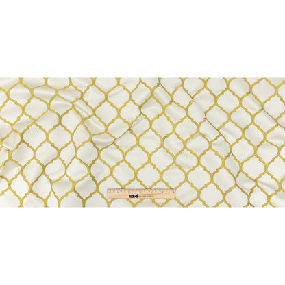 Satin-Faced Jacquard - Zest Moroccan Quatrefoil - British Imported Full