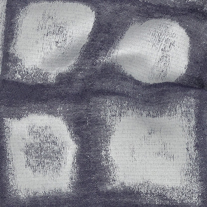 Drapery Jacquard - Indigo Painterly Squares - British Imported Detail