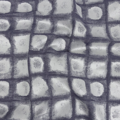 Drapery Jacquard - Indigo Painterly Squares - British Imported