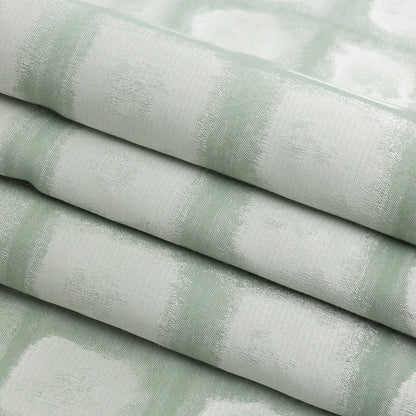 Drapery Jacquard - Sage Painterly Squares - British Imported Folded